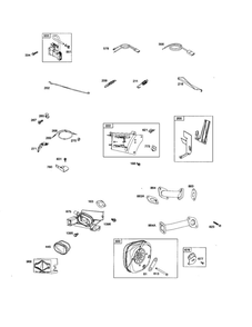 Muffler/Control Bracket Diagram and Parts List for 95312-0266-E1  Briggs and Stratton Engine